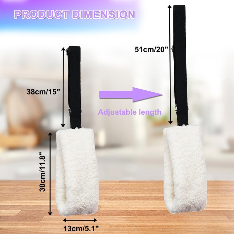 Lights Mountain Adjustable Pilates Fuzzies Straps - Premium Plush Cuffs for Pilates Cadillac Reformer, Pilates Equipment for Home and Studio, Provides Comfort, Stability, and Support During Workouts - Image 2